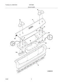 03 - Backguard parts for Frigidaire Range DGES388DS3 from AppliancePartsPros.com
