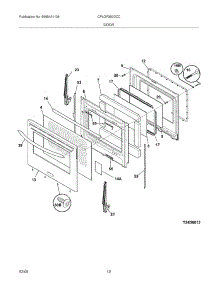 11 - Door parts for Frigidaire Range CPLGF390DCC from AppliancePartsPros.com
