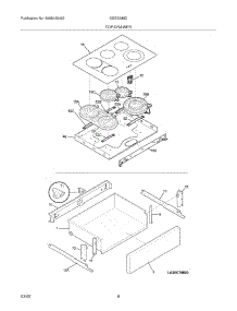 07 - Top / Drawer parts for Frigidaire Range DGES388DS3 from AppliancePartsPros.com