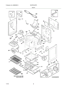 07 - Body parts for Frigidaire Range DGGF3054KFK from AppliancePartsPros.com