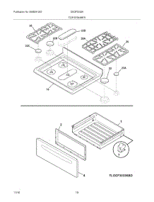 09 - Top / Drawer parts for Frigidaire Range DGGF3032KBJ from AppliancePartsPros.com