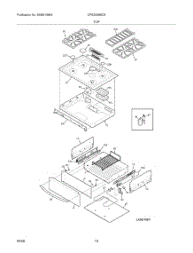 09 - Top / Drawer parts for Frigidaire Range CPGS389EC9 from AppliancePartsPros.com