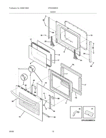 11 - Door parts for Frigidaire Range CPGS389EC9 from AppliancePartsPros.com