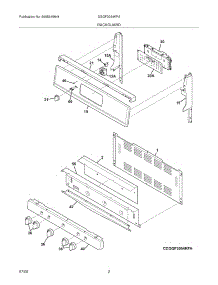 03 - Backguard parts for Frigidaire Range DGGF3054KFA from AppliancePartsPros.com