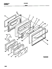 05 - Door parts for Frigidaire Range F04C352BTB from AppliancePartsPros.com