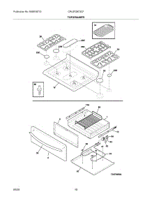 09 - Top / Drawer parts for Frigidaire Range CPLGFZ97GCF from AppliancePartsPros.com