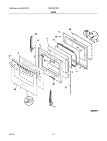 11 - Door parts for Frigidaire Range CPLGFZ97GCF from AppliancePartsPros.com