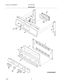 03 - Backguard parts for Frigidaire Range DGGF3054KFC from AppliancePartsPros.com