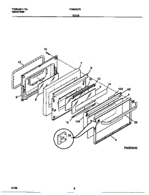 05 - Door parts for Frigidaire Range F04B357BDE from AppliancePartsPros.com