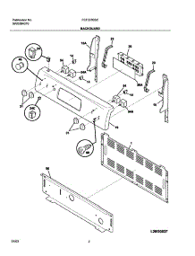 03 - Backguard parts for Frigidaire Range FEF357BSC from AppliancePartsPros.com