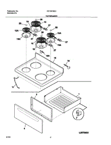 07 - Top / Drawer parts for Frigidaire Range FEF357BSC from AppliancePartsPros.com