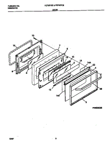 05 - Door parts for Frigidaire Range FEF357BEDE from AppliancePartsPros.com