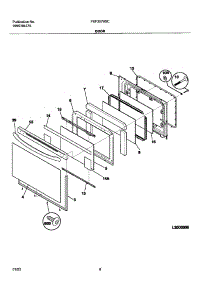 09 - Door parts for Frigidaire Range FEF357BSC from AppliancePartsPros.com