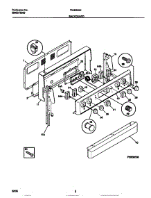 02 - Backguard parts for Frigidaire Range F04B350EWA from AppliancePartsPros.com