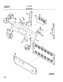 03 - Backguard parts for Frigidaire Range FEF357BBA from AppliancePartsPros.com