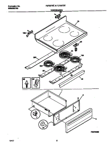 04 - Top / Drawer parts for Frigidaire Range FEF357CESE from AppliancePartsPros.com