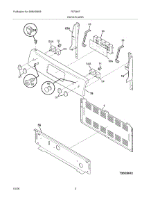 03 - Backguard parts for Frigidaire Range FEF364FWA from AppliancePartsPros.com