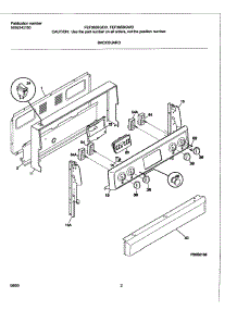 02 - Backguard parts for Frigidaire Range FEF365BGWD from AppliancePartsPros.com