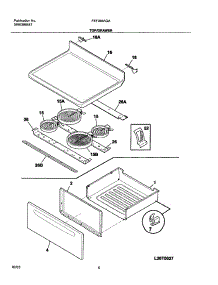 07 - Top / Drawer parts for Frigidaire Range FEF365AQA from AppliancePartsPros.com