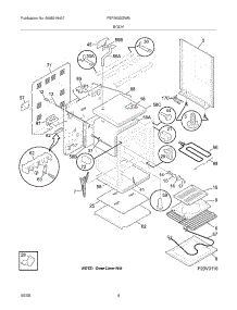 05 - Body parts for Frigidaire Range FEF363SGWB from AppliancePartsPros.com