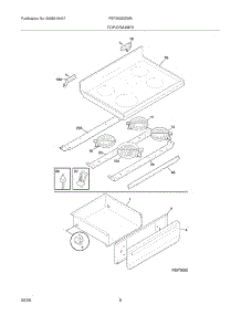 07 - Top / Drawer parts for Frigidaire Range FEF363SGWB from AppliancePartsPros.com