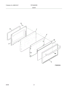 09 - Door parts for Frigidaire Range FEF363SGWB from AppliancePartsPros.com