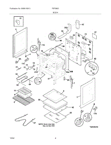 05 - Body parts for Frigidaire Range FEF365ASL from AppliancePartsPros.com