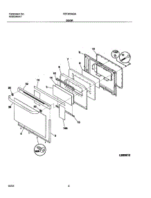 09 - Door parts for Frigidaire Range FEF365AQA from AppliancePartsPros.com