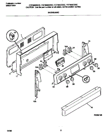 02 - Backguard parts for Frigidaire Range FEF365BGWC from AppliancePartsPros.com