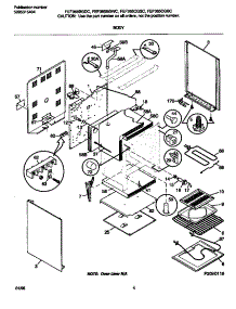 03 - Body parts for Frigidaire Range FEF365BGWC from AppliancePartsPros.com