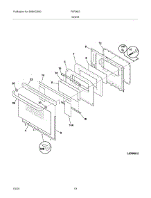 09 - Door parts for Frigidaire Range FEF365AQE from AppliancePartsPros.com