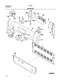 03 - Backguard parts for Frigidaire Range FEF365BWB from AppliancePartsPros.com