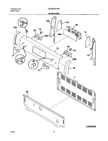03 - Backguard parts for Frigidaire Range FEF363BXAWB from AppliancePartsPros.com