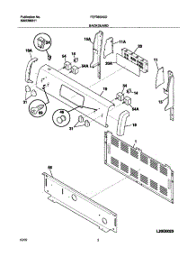 03 - Backguard parts for Frigidaire Range FEF365ASD from AppliancePartsPros.com