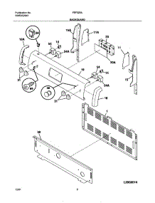 03 - Backguard parts for Frigidaire Range FEF326AQA from AppliancePartsPros.com