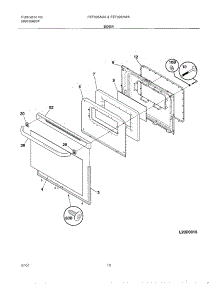 11 - Door parts for Frigidaire Range FEF326AUA from AppliancePartsPros.com