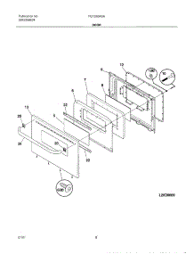 09 - Door parts for Frigidaire Range FEF326ASA from AppliancePartsPros.com