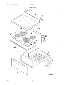 07 - Top / Drawer parts for Frigidaire Range FEF336ASJ from AppliancePartsPros.com
