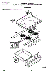 04 - Top / Drawer parts for Frigidaire Range FEF336BGWD from AppliancePartsPros.com