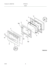 09 - Door parts for Frigidaire Range FEF336ECX from AppliancePartsPros.com