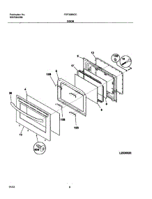 09 - Door parts for Frigidaire Range FEF336BCC from AppliancePartsPros.com