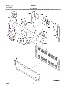 03 - Backguard parts for Frigidaire Range FEF326AUB from AppliancePartsPros.com