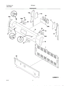 03 - Backguard parts for Frigidaire Range FEF326AWA from AppliancePartsPros.com