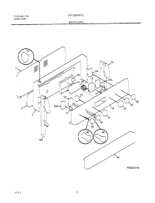 03 - Backguard parts for Frigidaire Range FEF336WHSC from AppliancePartsPros.com
