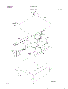 07 - Top / Drawer parts for Frigidaire Range FEF336WHSC from AppliancePartsPros.com