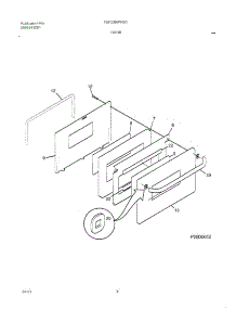 09 - Door parts for Frigidaire Range FEF336WHSC from AppliancePartsPros.com