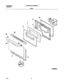 11 - Door parts for Frigidaire Range FEF326ASB from AppliancePartsPros.com