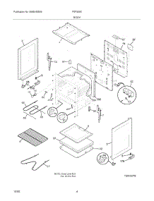 05 - Body parts for Frigidaire Range FEF329EBC from AppliancePartsPros.com