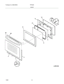 09 - Door parts for Frigidaire Range FEF329EBC from AppliancePartsPros.com