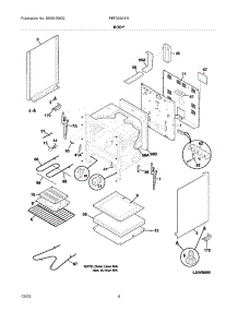 05 - Body parts for Frigidaire Range FEF336ASH from AppliancePartsPros.com